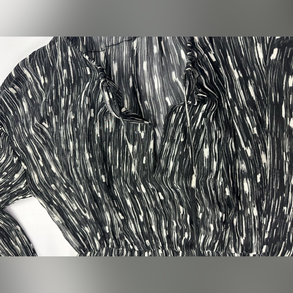 VINCE Brushstroke Silk Midi Dress size M - Picture 6 of 7